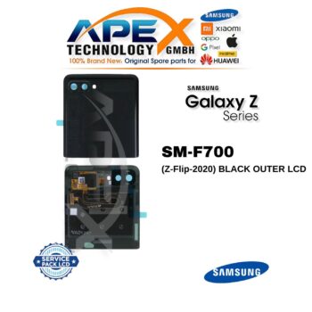 Samsung Galaxy Z-Flip- (SM-F700) LCD Screen Display - Black Outer (Service Pack) – GH96-13380A