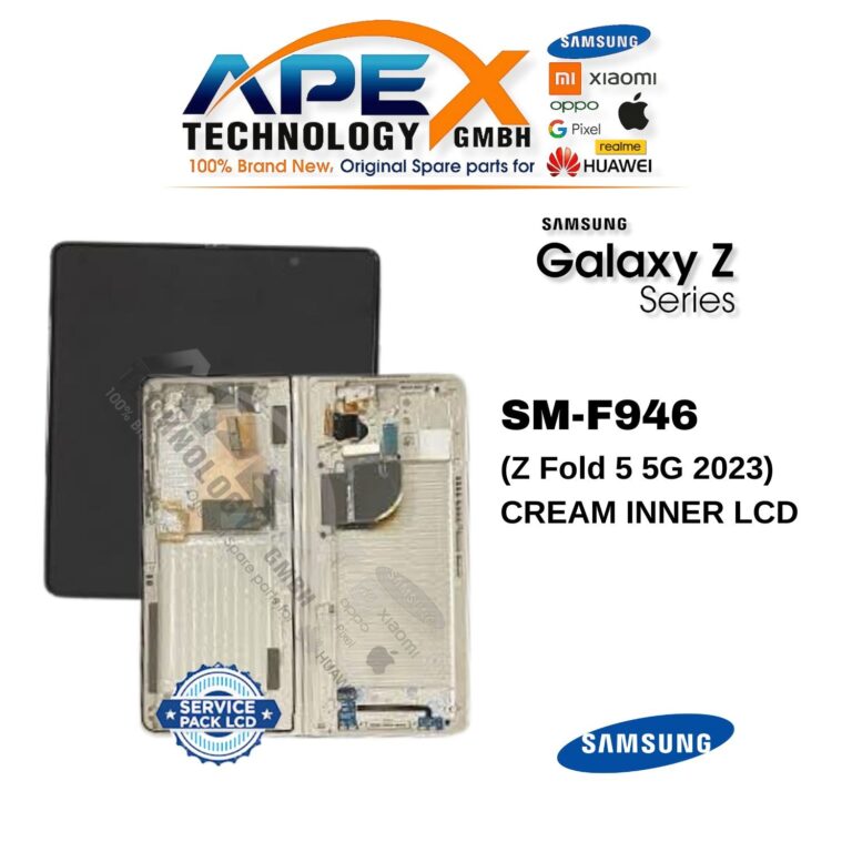 Samsung Galaxy Z Fold 5 5G (SM-F946) Ecrã LCD - Cream interior (Service Pack) – GH82-31842B