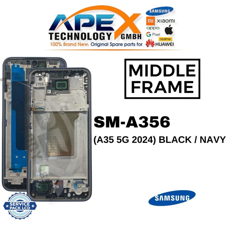 Samsung CHÂSSIS INTERMÉDIAIRE SM-A356 (A35 5G 2024) NOIR / BLEU MARINE – GH82-34225A