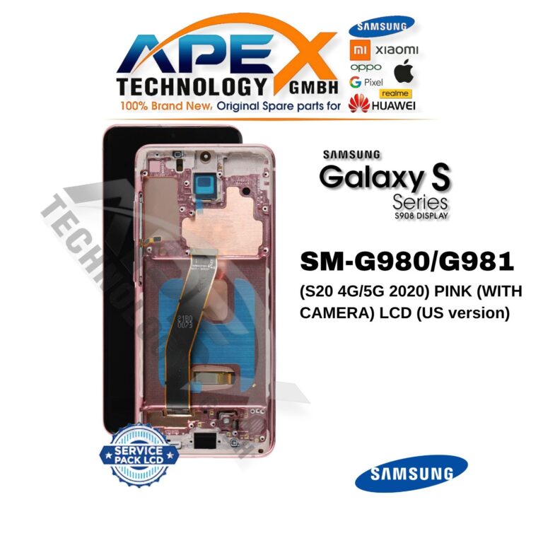 Samsung SM-G980/G981 (S20 4G/5G 2020) ROSE (AVEC CAMÉRA) LCD (US version) – GH82-22131C