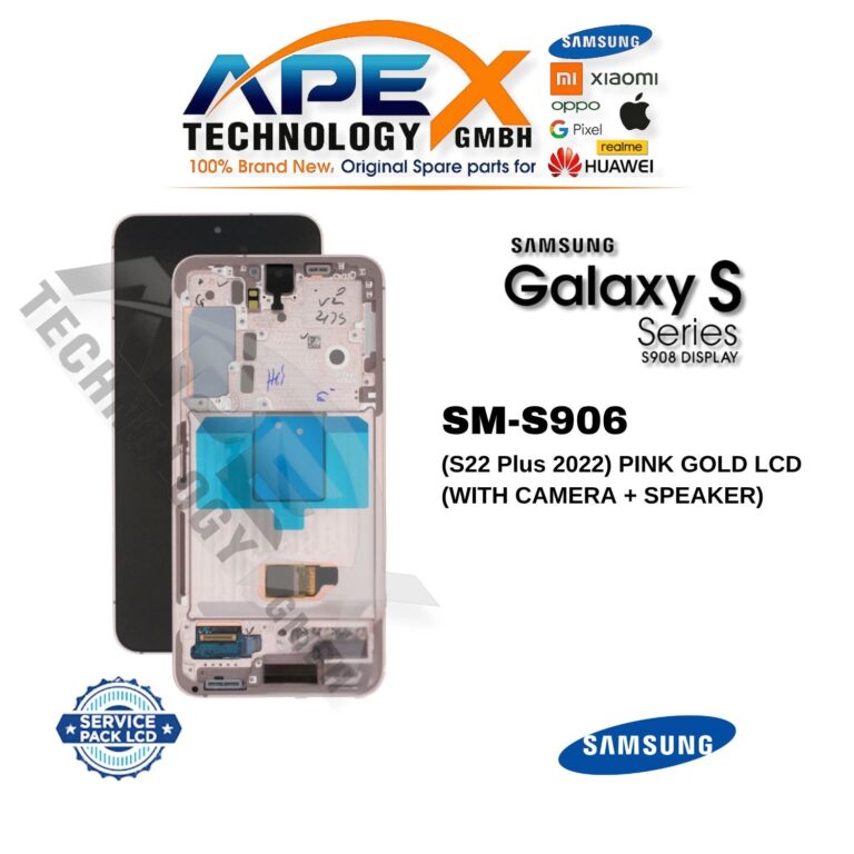 Samsung SM-S906 (S22 Plus 2022) ROSA DORADO LCD (CON CÁMARA + SPEAKER) – GH82-28894D