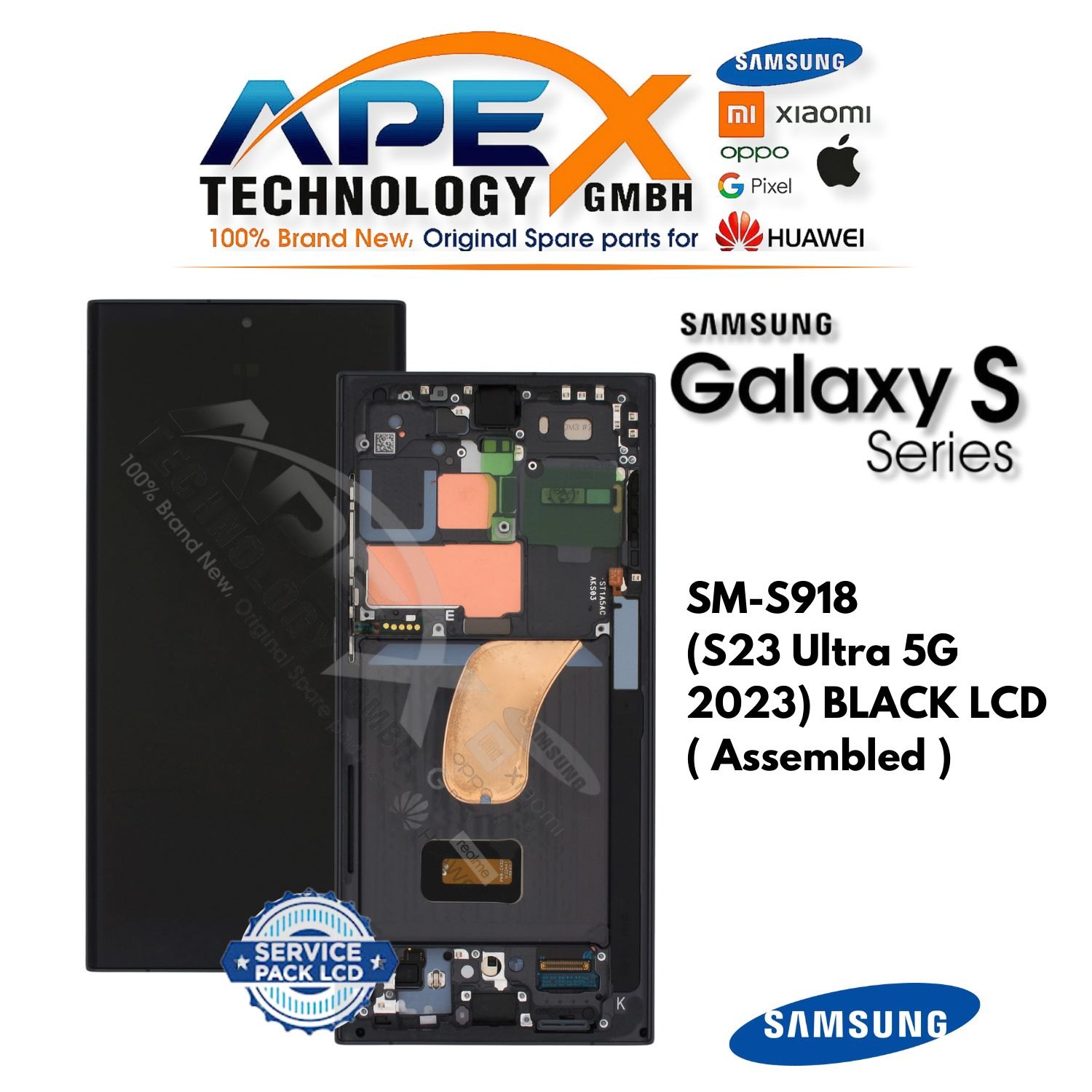 Samsung SM-S918 (S23 Ultra 5G 2023) SCHWARZ LCD (Montiert) (USA SPEC) – GH82-30458A Samsung SM-S918 (S23 Ultra 5G 2023) SCHWARZ LCD (Montiert) (USA SPEC) – GH82-30458A