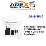 Cargador de pared Samsung EP-T4511XBE, 45W, 1 x USB-C Cable Negro (Retail pack) – EP-T4511XBEGEU