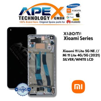 Xiaomi 11 Lite 5G NE // Mi 11 Lite 4G/5G (2021) SILVER/WHITE LCD – 5600040K9D00