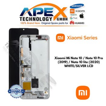 Xiaomi Mi Note 10 / Note 10 Pro (2019) / Note 10 lite (2020) WHITE/SILVER LCD – 56000200F400