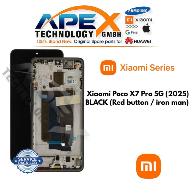 Xiaomi Poco X7 Pro 5G (2025) NEGRO (Rojo Botón / iron man) LCD – 56001800O1000