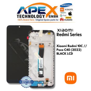 Xiaomi Redmi 10C // Poco C40 (2022) BLACK LCD – 560001C3QA00